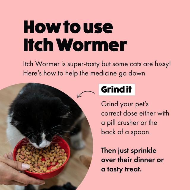 Itch Wormer Tablets For Cats (1kg +)   2 per pack GOODS M&S   