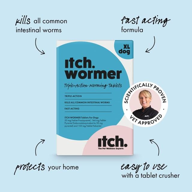 Itch Wormer Tablets For XL Dogs (20kg+)   2 per pack GOODS M&S   