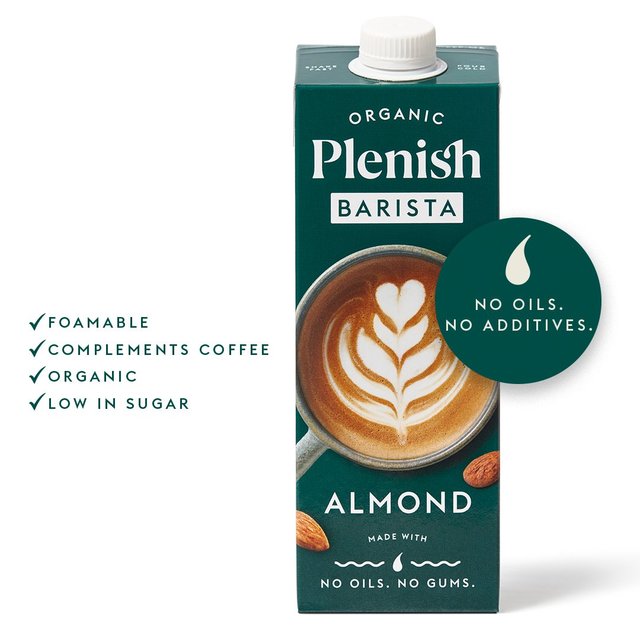 Plenish Organic Almond Barista Milk Long Life   1L GOODS M&S   