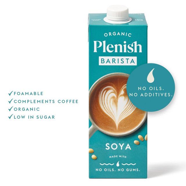 Plenish Organic Soya Barista Milk Long Life   1L GOODS M&S   