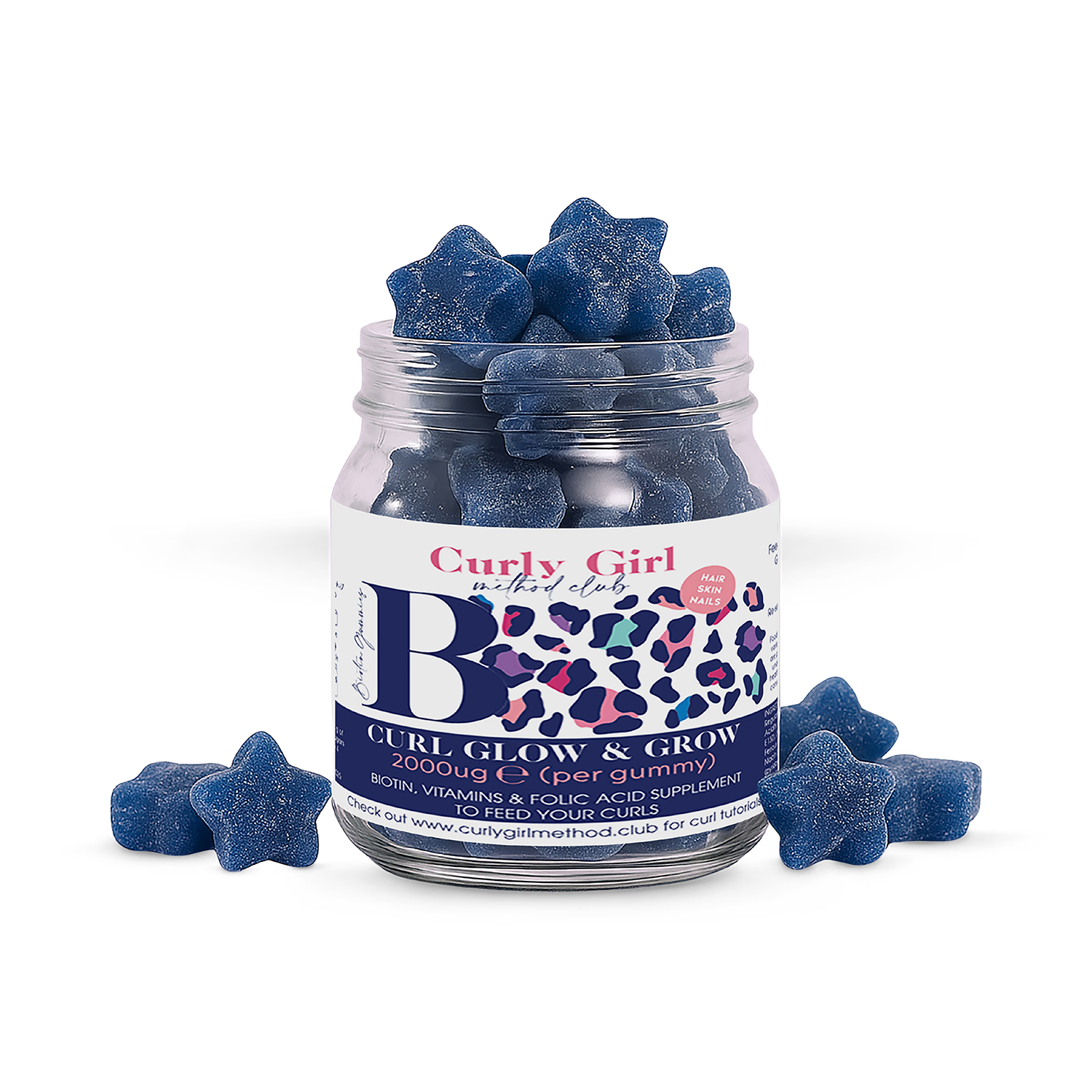 Grow + Glow Biotin+ hair gummies (British brand)