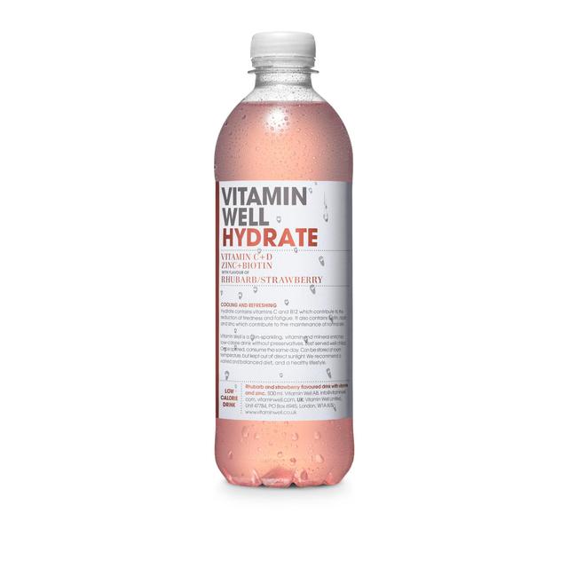 Vitamin Well Water Hydrate Rhubarb & Strawberry   500ml