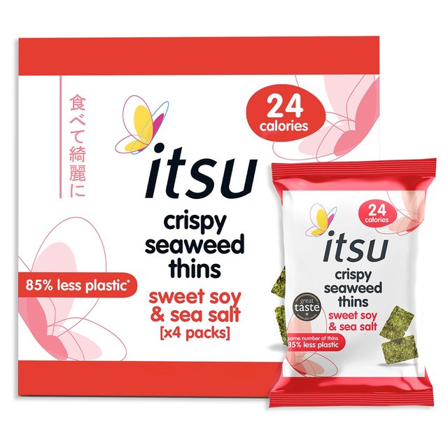 Itsu Seaweed Thins Sweet Soy & Sea Salt Multipack   4 per pack GOODS M&S   