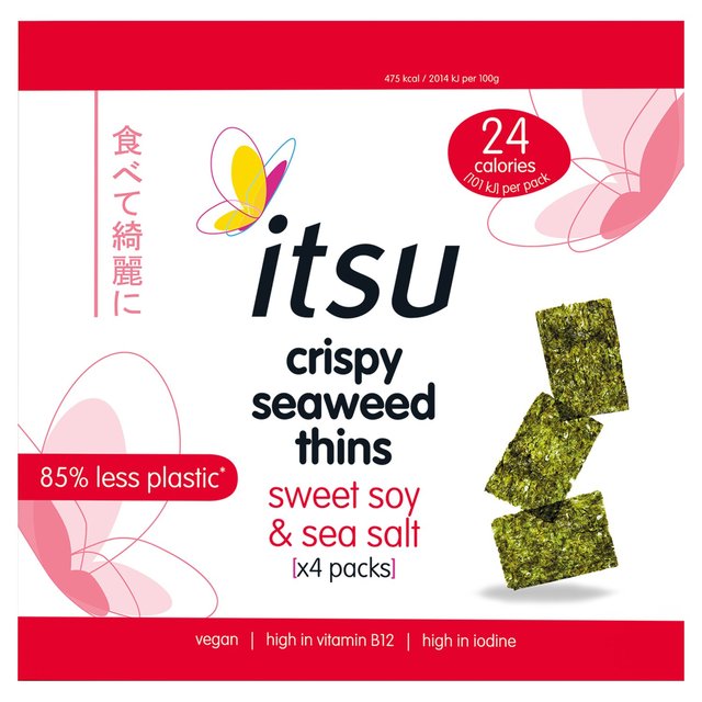 Itsu Seaweed Thins Sweet Soy & Sea Salt Multipack   4 per pack