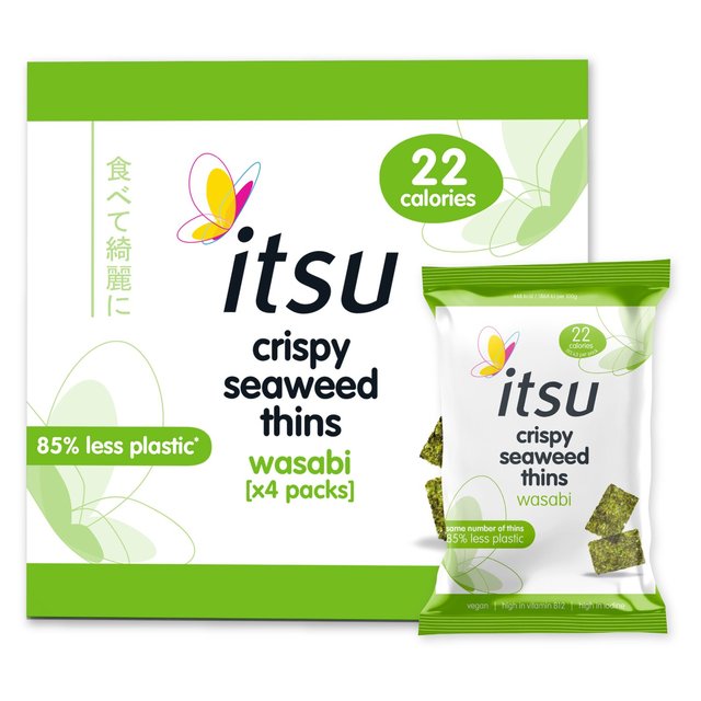 Itsu Wasabi Seaweed Thins Multipack   4 per pack GOODS M&S   