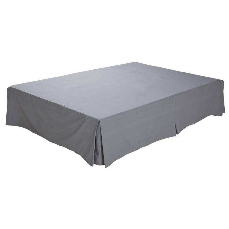 Habitat valance sheet single grey percale weave (British brand)
