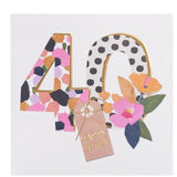 Bright Floral 40th Birthday Card GOODS M&S   