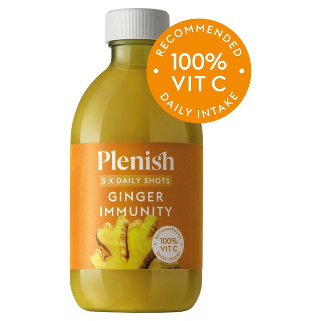 Plenish Ginger Immunity Dosing Bottle 5x Shots   300ml GOODS M&S   