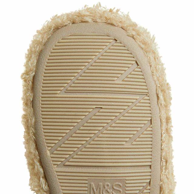 M&S Kids Spencer Bear Slippers Size 6-12 Light Brown GOODS M&S   