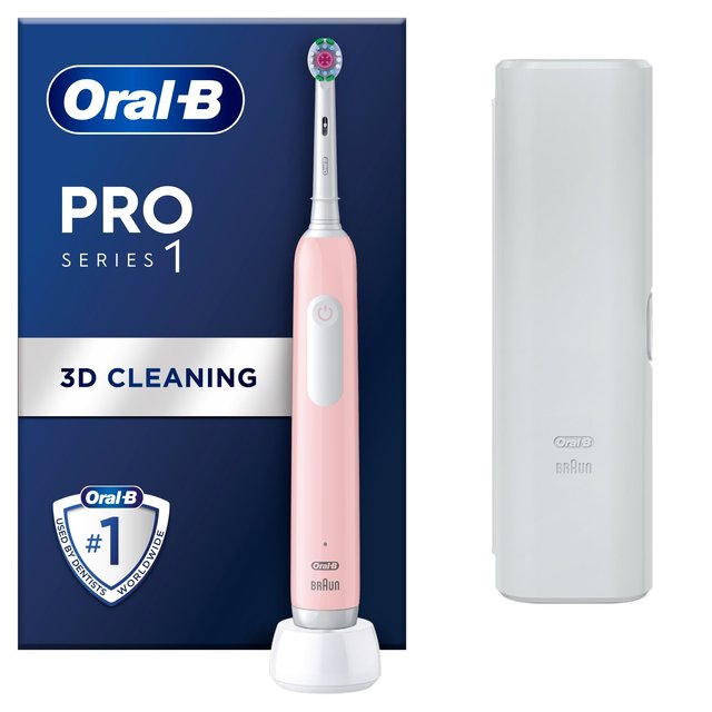 Oral-B Pro 1 3D White Pink (+Travel Case) GOODS M&S   