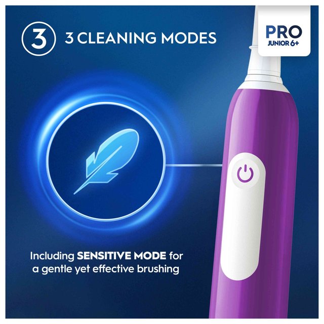 Oral-B Pro Junior Purple Electric Rechargeable Toothbrush For Ages 6+ GOODS M&S   