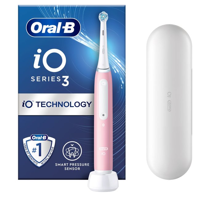 Oral-B iO3 Pink Electric Toothbrush + Travel Case