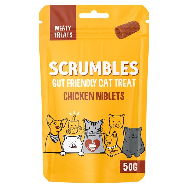 Scrumbles Chicken Niblets Cat Treats   50g