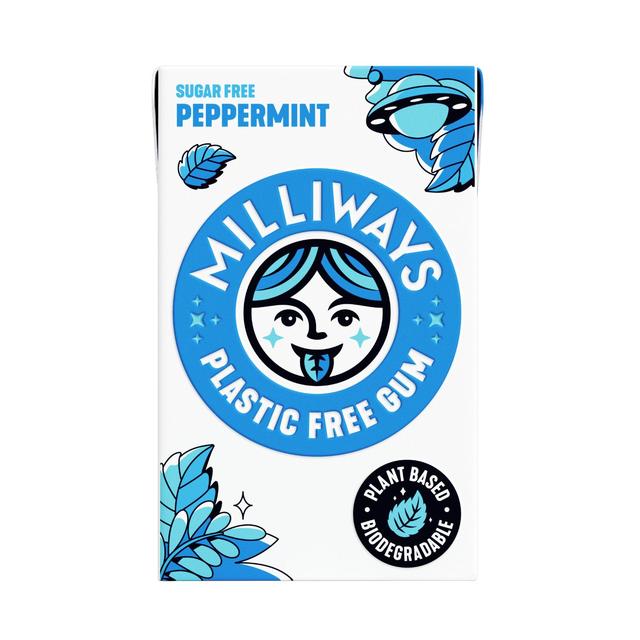 Milliways Peppermint Plastic Free Sugar Free Chewing Gum   19g