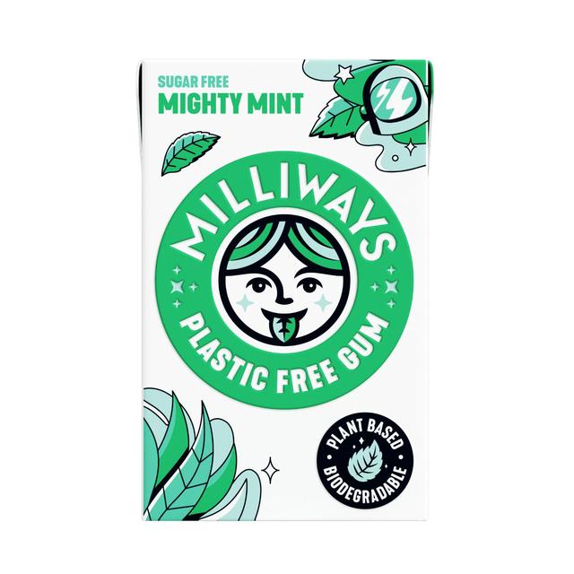 Milliways Mighty Mint Plastic Free Sugar Free Chewing Gum   19g