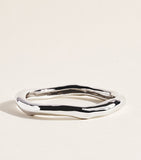 Alexis Bittar large rhodium-plated molten bangle, UK version
