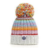Superbobble kids bobble hat reflective rib knit Aurora - British product