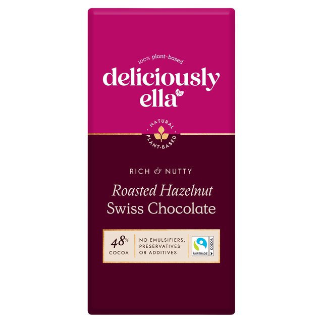 Deliciously Ella Roasted Hazelnut Swiss Chocolate   80g GOODS M&S   