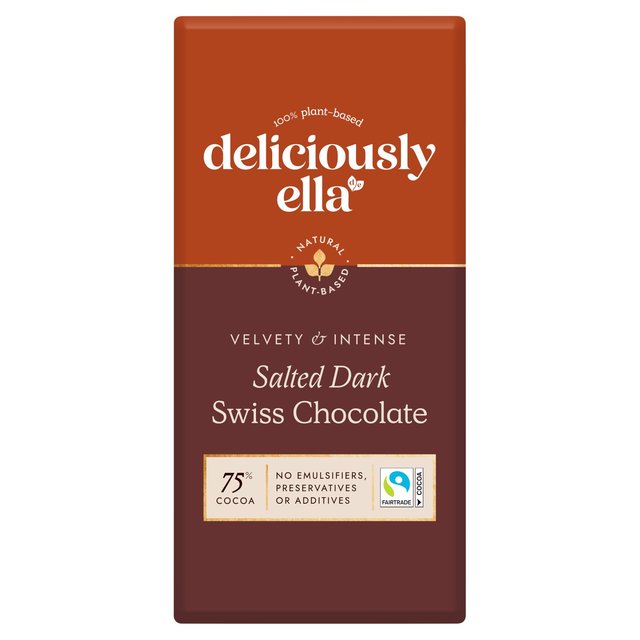 Deliciously Ella Dark Salt Swiss Chocolate   80g GOODS M&S   