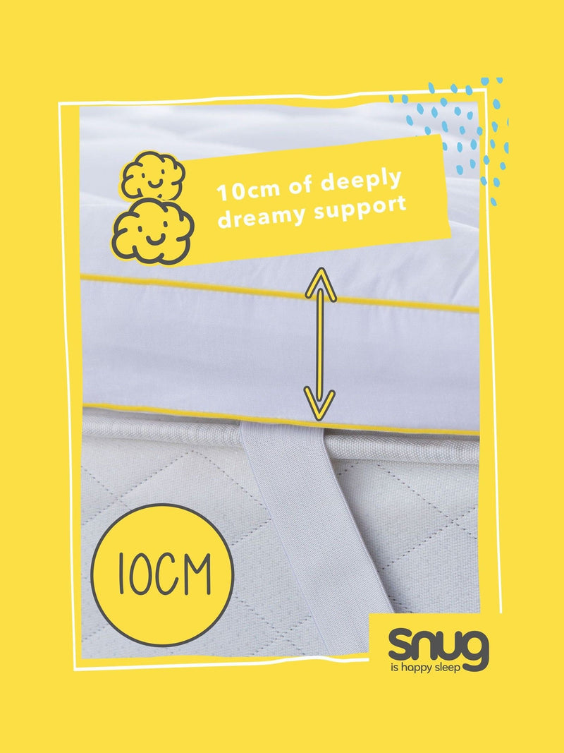 Snug White Deeply Dreamy Mattress Topper 10cm (British brand)