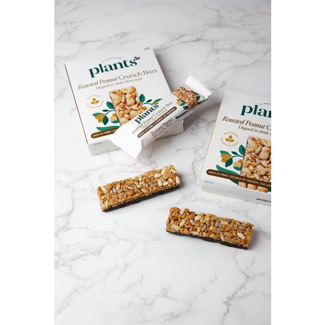 Plants by Deliciously Ella Roasted Peanut Crunch Bar   3 x 37g GOODS M&S   