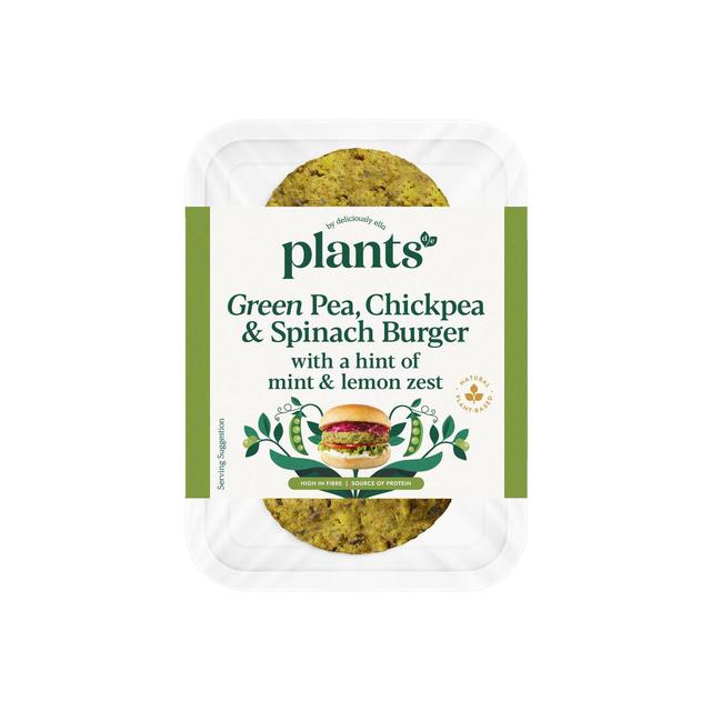 Plants by Deliciously Ella Pea & Spinach Burger   2 x 100g