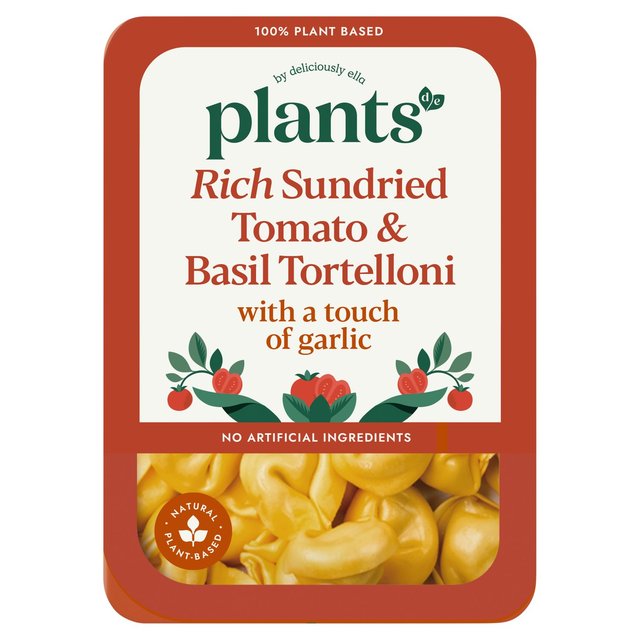 Plants by Deliciously Ella Rich Sundried Tomato & Basil Tortelloni   250g