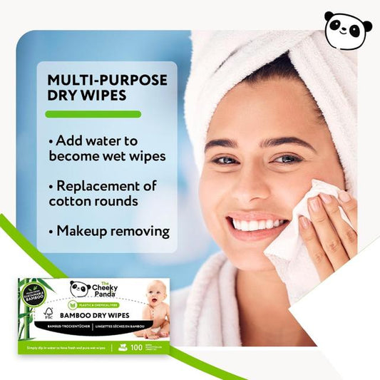 The Cheeky Panda Bamboo Baby Dry Wipes   100 per pack