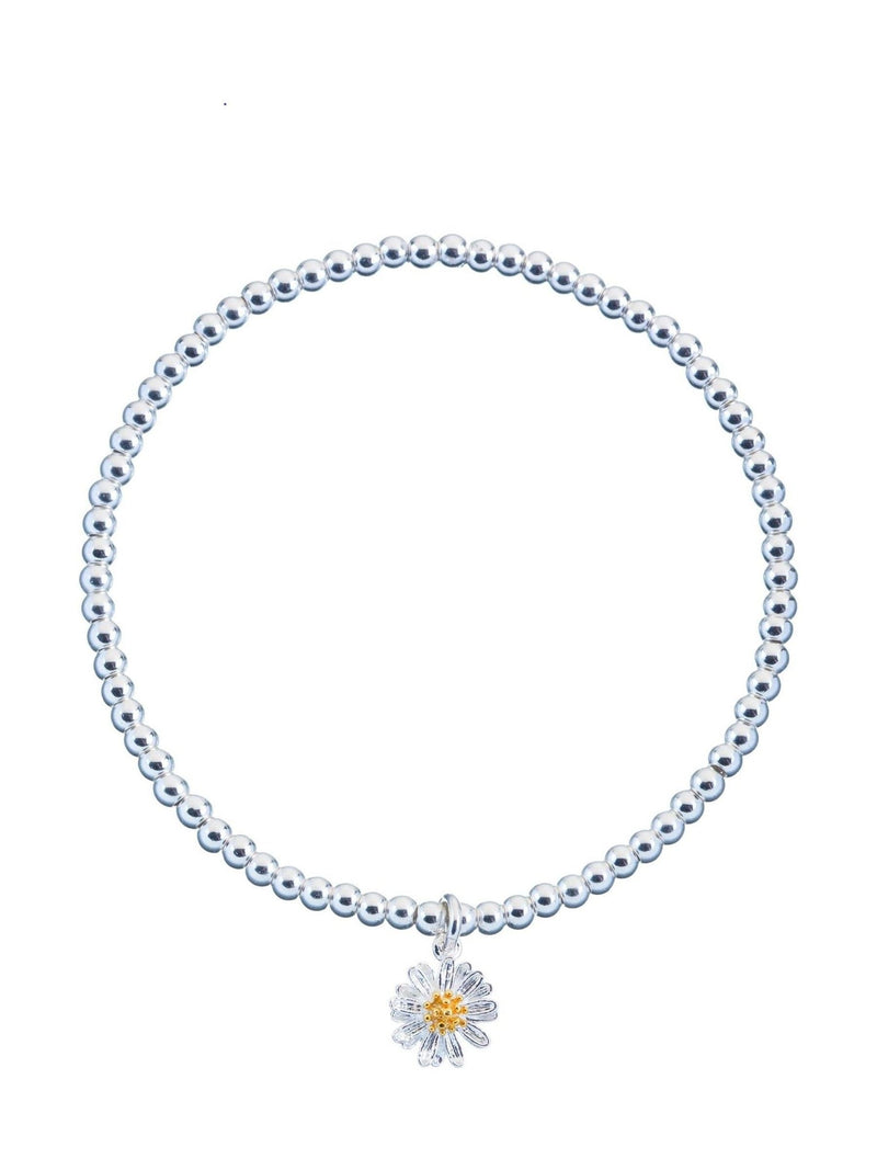 Estella Bartlett Silbernes Wildblumenarmband – Britisches Produkt