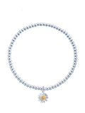 Estella Bartlett Silbernes Wildblumenarmband – Britisches Produkt