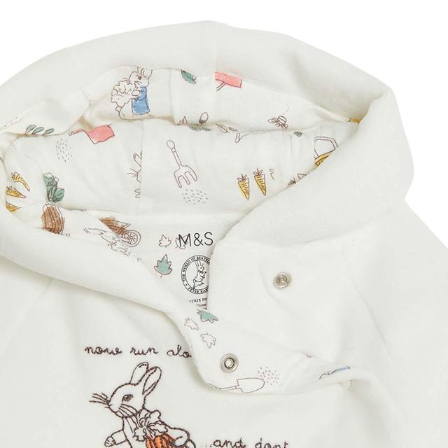 M&S Peter Rabbit Velour Jacket Newborn-9-12 Months Grey