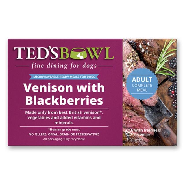 Ted's Bowl Venison with Blackberries for Adult Dog   300g