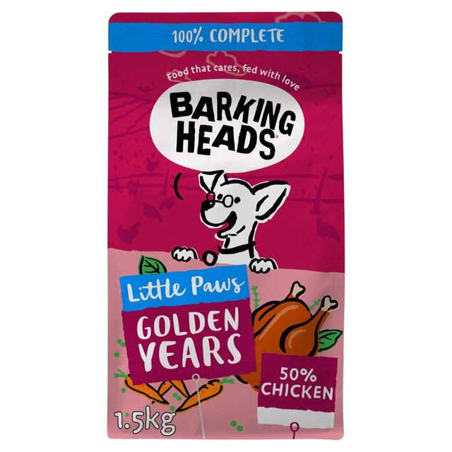 Barking Heads Little Paws Golden Years Dry Dog Food   1.5kg GOODS M&S   