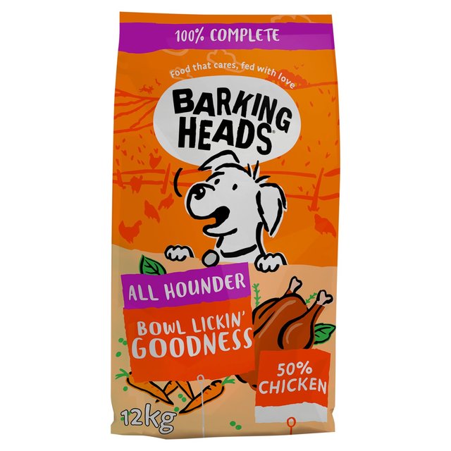 Barking Heads All Hounder Bowl Lickin' Goodness Chicken Dry Dog Food   12kg GOODS M&S   