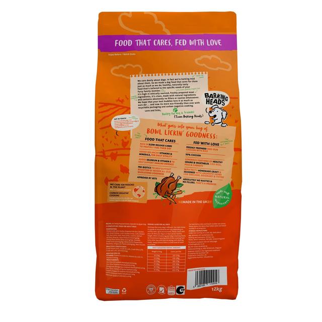 Barking Heads All Hounder Bowl Lickin' Goodness Chicken Dry Dog Food   12kg GOODS M&S   