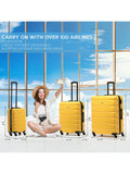 Flight Knight luggage set yellow/black cabin and check-in - British product
