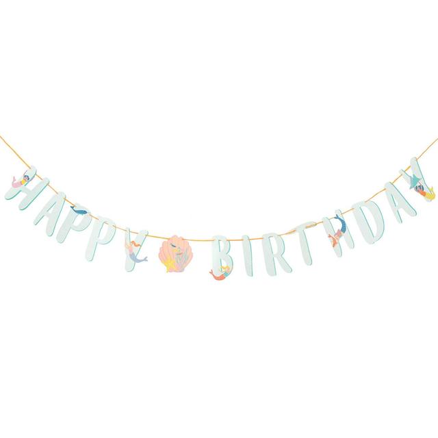 Mermaid Happy Birthday Garland GOODS M&S   