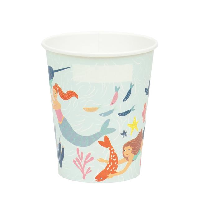 Mermaid Recyclable Paper Cups   8 per pack