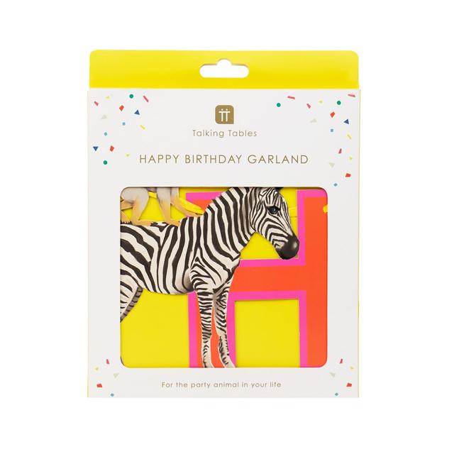 Safari Animal Happy Birthday Garland