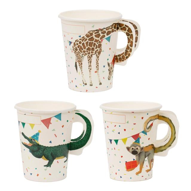 Safari Animal Paper Cups   8 per pack GOODS M&S   