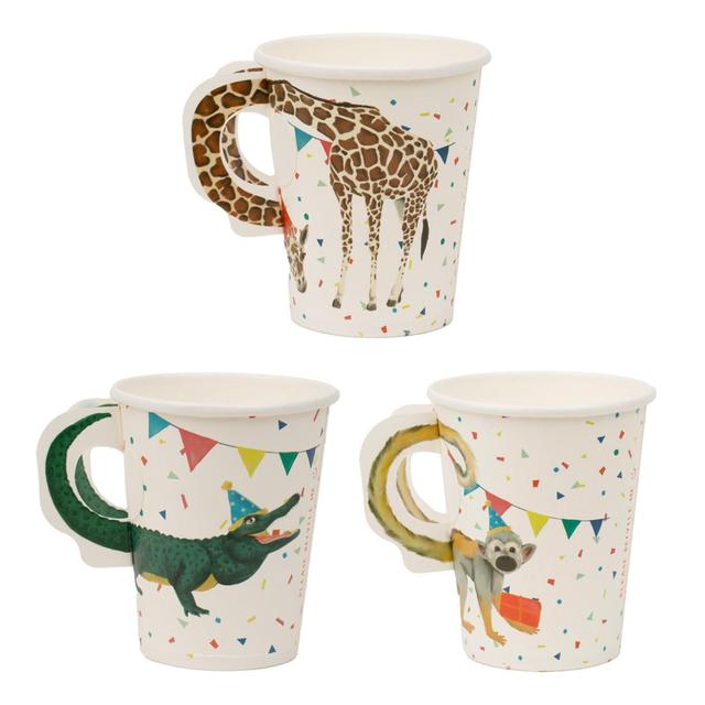 Safari Animal Paper Cups   8 per pack