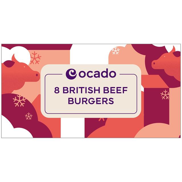 Ocado Frozen 8 Beef Burgers   454g GOODS M&S   