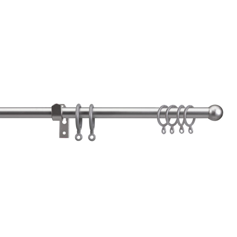 Argos Home silver extendable curtain pole 110cm to 200cm (British brand)