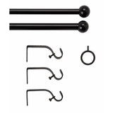 Argos Home black extendable curtain pole 110-200cm, UK version