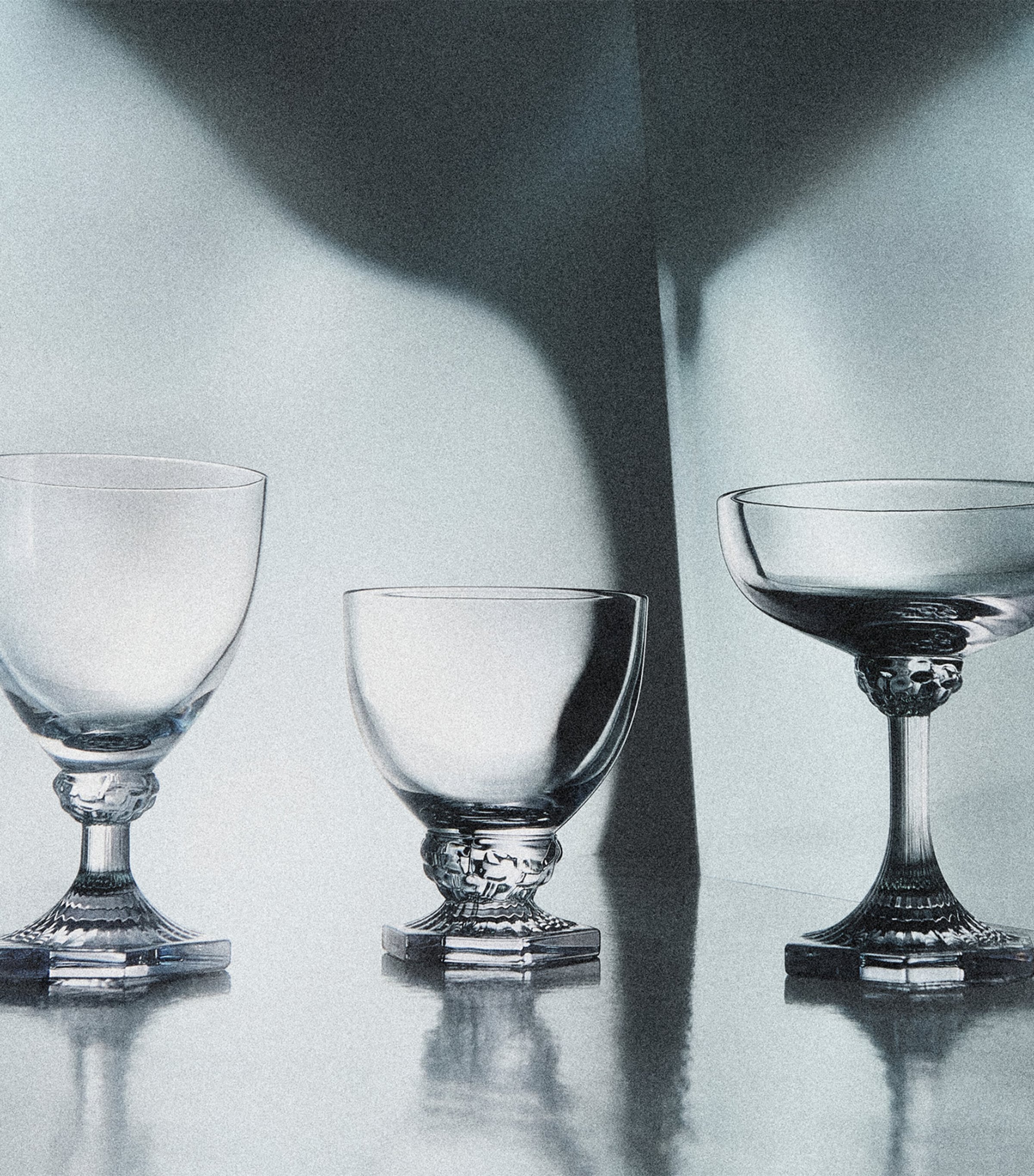 Royal Copenhagen Aurora Champagne Coupes 250ml set, imported from the UK