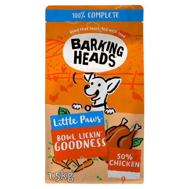 Barking Heads Little Paws Bowl Lickin' Goodness Chicken Dry Dog Food   1.5kg GOODS M&S   