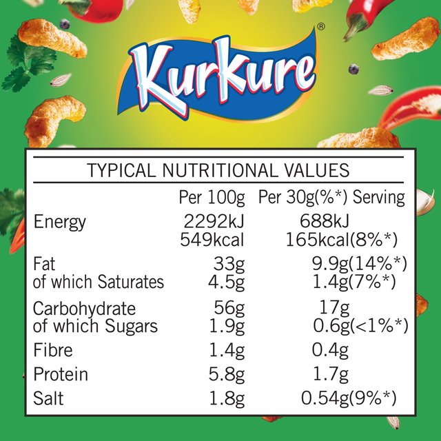 Kurkure Chilli Chatka Sharing Snacks Crisps   100g GOODS M&S   