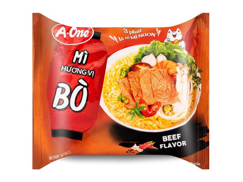 A-One Instant Noodles Beef Flavour (British brand)