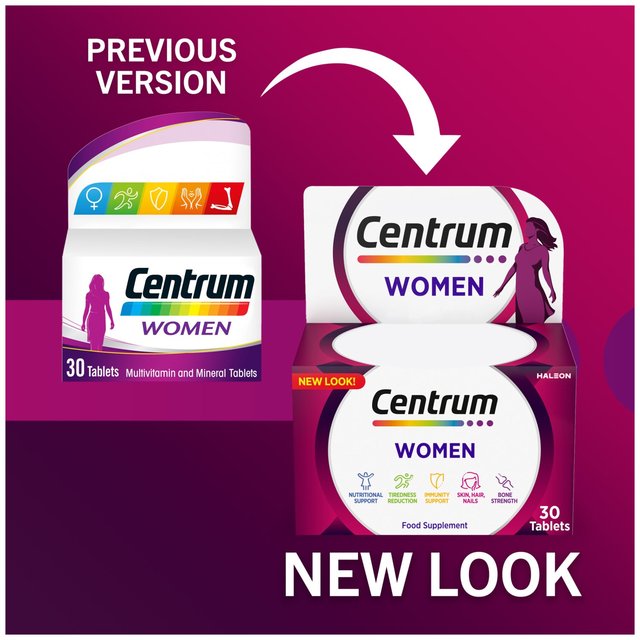 Centrum Women Multivitamins and Minerals Tablets   30 per pack GOODS M&S   