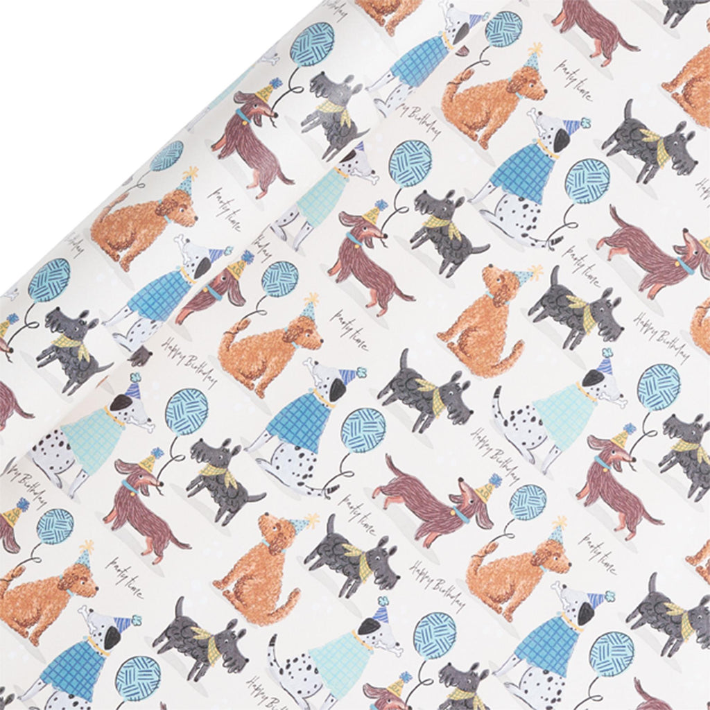 Sainsbury's Dogs Animal Happy Birthday Birthday Gift Wrap Wrapping Paper 2m